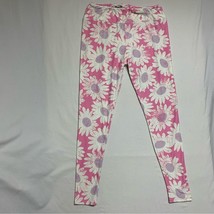 LulaRoe Pink Leggings Tall &amp; Curvy 12-18 Floral Daisy Butter Soft Pattern Fall - £19.47 GBP