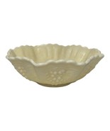 Vintage Imperial Bowl Grape Butter Yellow Custer Glass Scalloped Ruffled... - $57.55 CAD