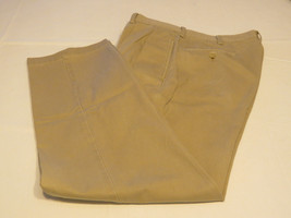 Mens Polo Ralph Lauren Pant cotton 34 X 30 khaki pleated pants slacks EUC@ - £20.19 GBP