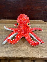 Wild Republic Small Orange Octopus Polka Dot Octopus Squid Plush - $7.83