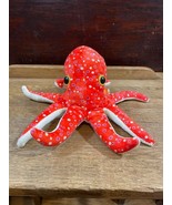 Wild Republic Small Orange Octopus Polka Dot Octopus Squid Plush - £6.13 GBP