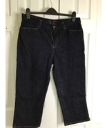 LRL Lauren Ralph Lauren Classic Midcalf Jeans Womens Size 10 Black Dark ... - £15.27 GBP