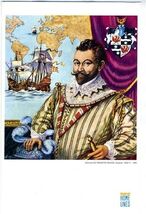 Home Lines Menu  M/V Atlantic West Indies Cruise 1982 Sir Francis Drake - $17.35