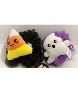 2 pk Halloween Loofah Ghost Candy Corn Body Sponge Pouf - $12.69