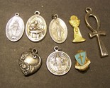 Assorted Vintage Charms Catholic, Cross, Heart, Cornucopia - $26.99