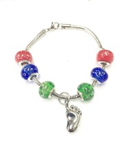 Fantastic Fall Murano Bead Cremation Bracelet Funeral Cremation Urn for Ashes - £71.93 GBP