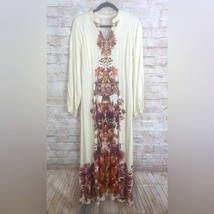 Soft Surroundings Paulette Floral Maxi Shirt Dress Size Medium NWT - £50.84 GBP