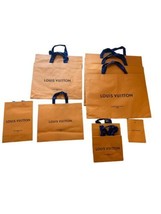 Lot Of 12 LOUIS VUITTON Authentic Shopping Bag Small Medium Large Gift bag - £52.18 GBP