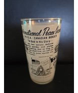 Vintage International Peace Garden Souvenir Glass Canada Frosted Black L... - $330.75 MXN