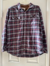 Legendary Whitetails Flannel Shirt Mens XLT Red Plaid Button Up Long Sleeve - £16.14 GBP