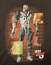 Heat Guy J T-Shirt Vintage Anime Grid Vision Black Shirt Delta Tags L Large (B) - £37.35 GBP