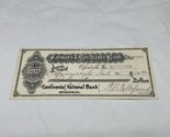 1909 Farmer&#39;s &amp; Merchant&#39;s Bank Check #20347 Continental National Bank  ... - £15.63 GBP
