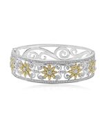 Art Deco Design 2.50 Ct Diamond Floral Bangle Hinged Bracelet 14k White ... - €10.126,25 EUR