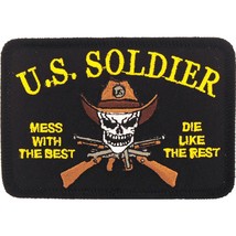 U.S. Army Rangers Skull &amp; Rifles Patch Black &amp; Yellow - £7.06 GBP
