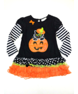 Girls Sz 5 Emily Rose Halloween Cat Pumpkin Long Sleeve Shirt Dress - $9.99