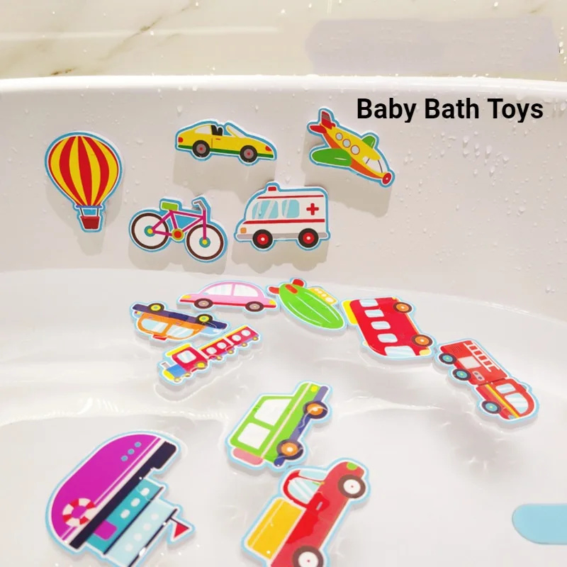 Children Bathroom Stickers Toys Baby Cognitive Soft EVA Animals Sticker Floating - £8.04 GBP+