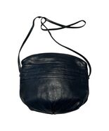 Vintage Jeffrey Lawrence for Lawrence Bentley Navy Leather Crossbody Bag... - $52.20
