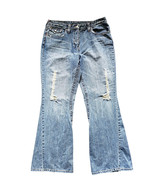 Vtg Newport News Jeanology Collection Distressed Light Wash Flare Women ... - $824.78 MXN
