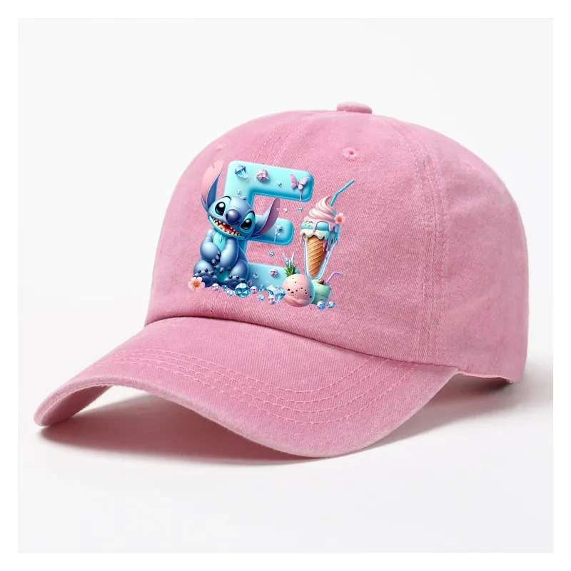 Lilo Stitch Anime Letter A-Z Baseball Cap Women Adult Summer -Adult SDZ2947 - $6.50