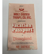 Walt Disney Travel Co Vacation Passport Disneyland 1985 Used - £7.70 GBP