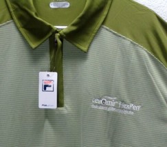 Fila Levemir Flxpen Nwt 2XL Short Sleeve Nylon Blend POLO/RUGBY Golf Shirt Green - £21.35 GBP