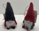 Silver Tree Hand Crafted Felted Gnome Ornaments Colored Hats 3.5 in NWTs... - $7.16