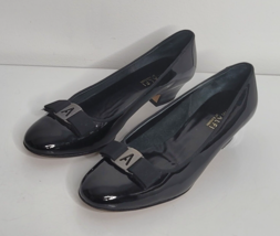 Amalfi by Rangoni Womens US 9.5 M Glossy Black Block Heel Dress Shoes Pumps - £23.53 GBP