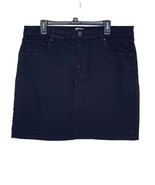 Cotton On Women&#39;s Denim Skirt Casual Pencil Stretch Mini Solid Black Siz... - £18.96 GBP