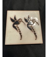 Four Inch Hummingbirds Art Tile by Santa Fe Art Tiles – Southwestern Decor - $20.44 CAD