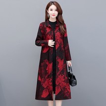 High Quality New Spring Autumn Long Women Trench Coat Single-breasted Print Loos - £147.17 GBP