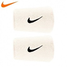 Nike Swoosh Wristband Double Wide Tennis Sports Wrist Band 2pcs NWT DB93... - $32.90