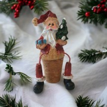 Drunk Santa Claus Wine Cork Bottle Stopper Dangle Feet St Nick Xmas Christmas - £10.05 GBP
