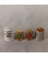 Estes Park Rocky Mountains Colorado Thimbles 4 Ceramic And Metal - £12.75 GBP