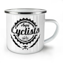 Angry Cyclist Cool NEW Enamel Tea Mug 10 oz | Wellcoda - £20.04 GBP