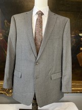 NEW Chaps 48L Gray Houndstooth Check Soft Tweed 2Btn Blazer Sport Coat Jacket - $79.99