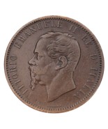 1866-M Italie 10 Centesimi En XF État Km #11.1 - $121.59 CAD