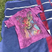 2013 The Mountain Psychedelic Cat Tie Dye T Shirt Purple M - $30.00