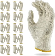 12 Pack White Working Gloves 9&quot; Cotton Polyester Gloves - £12.53 GBP