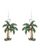 Green palm tree earrings - £9.67 GBP