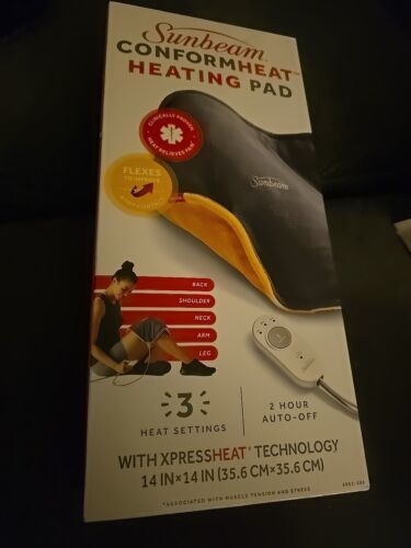 Sunbeam ConformHeat Heating Pad 3 Settings 14" x 14" Flexible Heat Therapy - £49.85 GBP