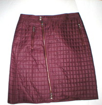 New NWT $378 Womens Dark Red Brick Quilted Skirt Worth NY 6 York Office ... - £281.61 GBP