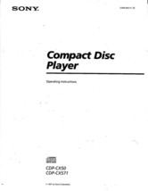 Sony CDP-CX50 CDP-CX571 CD Player Owners Manual - $22.24