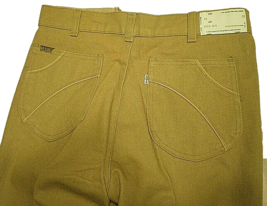 Levis Movin&#39; On 32 Vtg Tan Beige 70s Disco Era Pants Sample Stamp Prototype? Nos - £78.21 GBP