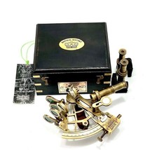 Astrolabe Ship&#39;s Instruments with Wooden Box Brass Ship Sextant &amp;Hardwoo... - £88.35 GBP