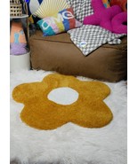 Daisy Flower Shape Accent Rug with Anti-Skid, Yellow, 30&quot; X 30&quot; - $36.86