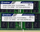 Timetec Hynix IC 64GB KIT(2x32GB) DDR4 3200MHz PC4-25600 Unbuffered ECC ... - $333.99