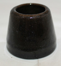 Studio Art Pottery Signed Boothroyd Dark Brown Small Vase Cup Candle Hol... - £29.58 GBP