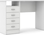 4 Drawer White Tvilum Desk - £112.57 GBP