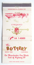 The Buttery - Buena Park, California Restaurant 30 Strike Matchbook Cover Map CA - £1.37 GBP