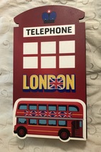 Red Telephone London Bus Wooden Key Holder Cabinet  - £39.92 GBP